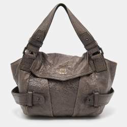 Pre Owned Givenchy Grey Leather Satchel