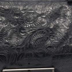 Givenchy Black Paisley Embossed Leather Top Handle Bag