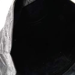Givenchy Black Paisley Embossed Leather Top Handle Bag