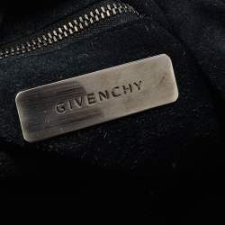 Givenchy Black Paisley Embossed Leather Top Handle Bag