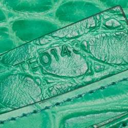 Pre Owned حقيبة كلتش جيفنشي مظروف أنتيغونا  جلد نقشة تمساح أخضر متوسطة