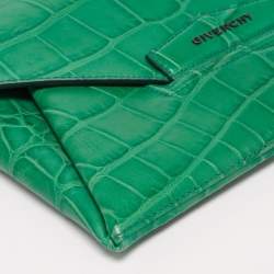 Pre Owned حقيبة كلتش جيفنشي مظروف أنتيغونا  جلد نقشة تمساح أخضر متوسطة