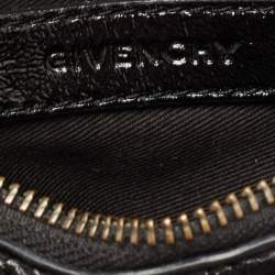 Pre Owned Givenchy Metallic/Black Monogram Canvas And Patent Leather Hobo