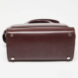 Pre Owned حقيبة كروس جيفنشي ميني هوريزون جلد عنابي