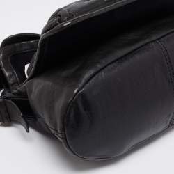 Pre Owned حقيبة كتف جيفنشي جلد أخضر كاكي