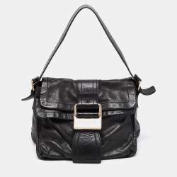 Pre Owned حقيبة كتف جيفنشي جلد أخضر كاكي