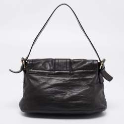 Pre Owned حقيبة كتف جيفنشي جلد أخضر كاكي