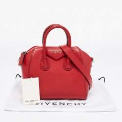 Pre Owned حقيبة ساتشل جيفنشي ميني أنتيغونا جلد أحمر 