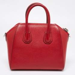 Pre Owned حقيبة ساتشل جيفنشي ميني أنتيغونا جلد أحمر 