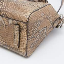 Pre Owned Givenchy Brown Python Mini Antigona Satchel