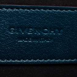 Pre Owned حقيبة كتف جيفنشي ميني جي في 3 سويدي وجلد أزرق/أسود