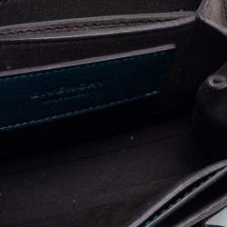 Pre Owned حقيبة كتف جيفنشي ميني جي في 3 سويدي وجلد أزرق/أسود