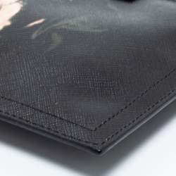 Pre Owned حقيبة صغيرة جيفني روتفايلر فيس كانفاس مقوى سوداء 