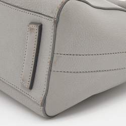 Pre Owned Givenchy Light Grey Leather Mini Antigona Satchel