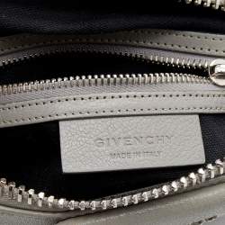 Pre Owned Givenchy Light Grey Leather Mini Antigona Satchel