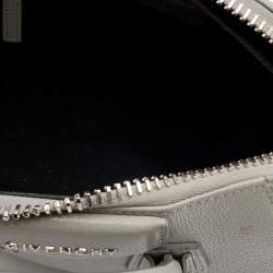 Pre Owned Givenchy Light Grey Leather Mini Antigona Satchel
