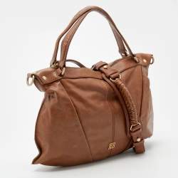 Pre Owned Givenchy Brown Leather Hobo