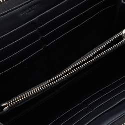 Pre Owned محفظة كونتيننتال جيفنشي جلد أسود طبعة روتويلار بسحاب محيط