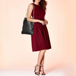 Pre Owned Givenchy Black Leather HDG Tote 