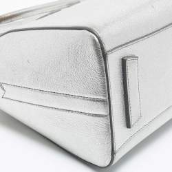 Pre Owned Givenchy Silver Leather Small Antigona Satchel