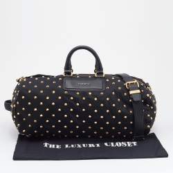 Givenchy Black Nylon And Leather Studded Duffle Bag