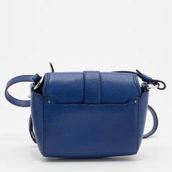 Pre Owned Givenchy Navy Blue Leather Obsedia Flap Shoulder Bag