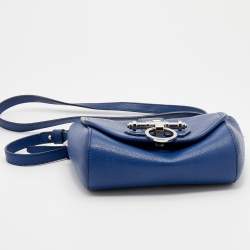 Pre Owned Givenchy Navy Blue Leather Obsedia Flap Shoulder Bag