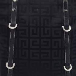 Pre Owned Givenchy Black Monogram Nylon and Leather Tote