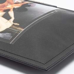 Pre Owned حقيبة كلتش جيفنشي أنتيغونا جلد أسود منقوش طباعة بامبي