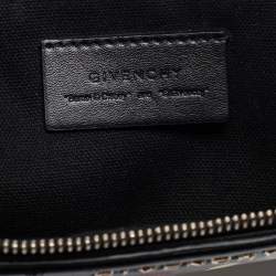 Pre Owned حقيبة كلتش جيفنشي أنتيغونا جلد أسود منقوش طباعة بامبي