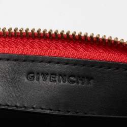 Givenchy Red/Black Leather Antigona Zip Around Wallet