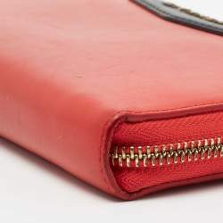 Givenchy Red/Black Leather Antigona Zip Around Wallet