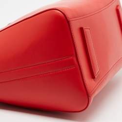Pre Owned Givenchy Lipstick Red/Black Leather Small Antigona Satchel