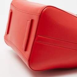 Pre Owned Givenchy Lipstick Red/Black Leather Small Antigona Satchel
