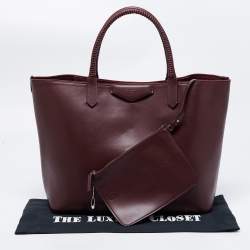 Pre Owned حقيبة يد توتس جيفنشي أنتيغونا ويبستيتش جلد عنابي