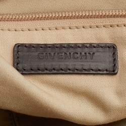 Pre Owned Givenchy Beige/Brown Canvas and Leather Satchel
