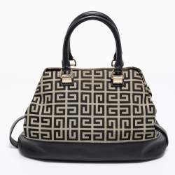 Givenchy Black/Grey Monogram Canvas and Leather Tote