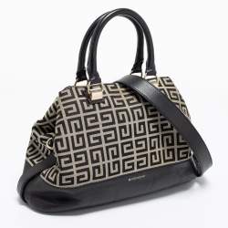 Givenchy Black/Grey Monogram Canvas and Leather Tote