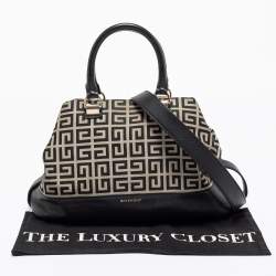 Givenchy Black/Grey Monogram Canvas and Leather Tote