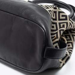 Givenchy Black/Grey Monogram Canvas and Leather Tote