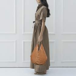 Pre Owned Givenchy Beige Leather Tinhan Hobo
