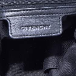 Pre Owned Givenchy Black/Gold Monogram Canvas And Leather Hobo