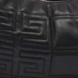 Pre Owned Givenchy Black Monogram Quilted Leather Hobo