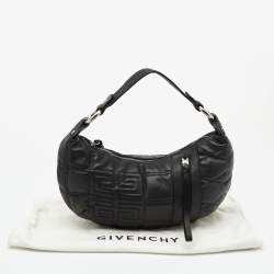 Pre Owned Givenchy Black Monogram Quilted Leather Hobo