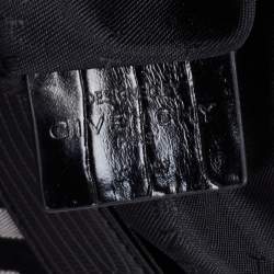 مملوكة مسبقًا Givenchy Black Monogram Canvas and Embossed Leather Buckle Flap Top Handle Bag