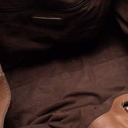 Pre Owned حقيبة كتف جيفنشي جلد وكانفاس بني مونوغرامي بشراشيب