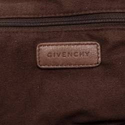 Pre Owned حقيبة كتف جيفنشي جلد وكانفاس بني مونوغرامي بشراشيب