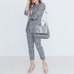 مملوكة مسبقًا Givenchy Grey Leather Medium Pandora Flap Shoulder Bag