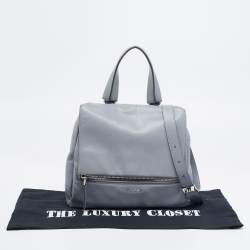 مملوكة مسبقًا Givenchy Grey Leather Medium Pandora Flap Shoulder Bag