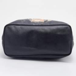 Pre Owned Givenchy Black Coated Canvas and Leather Rottweiler Large Antigona Tote